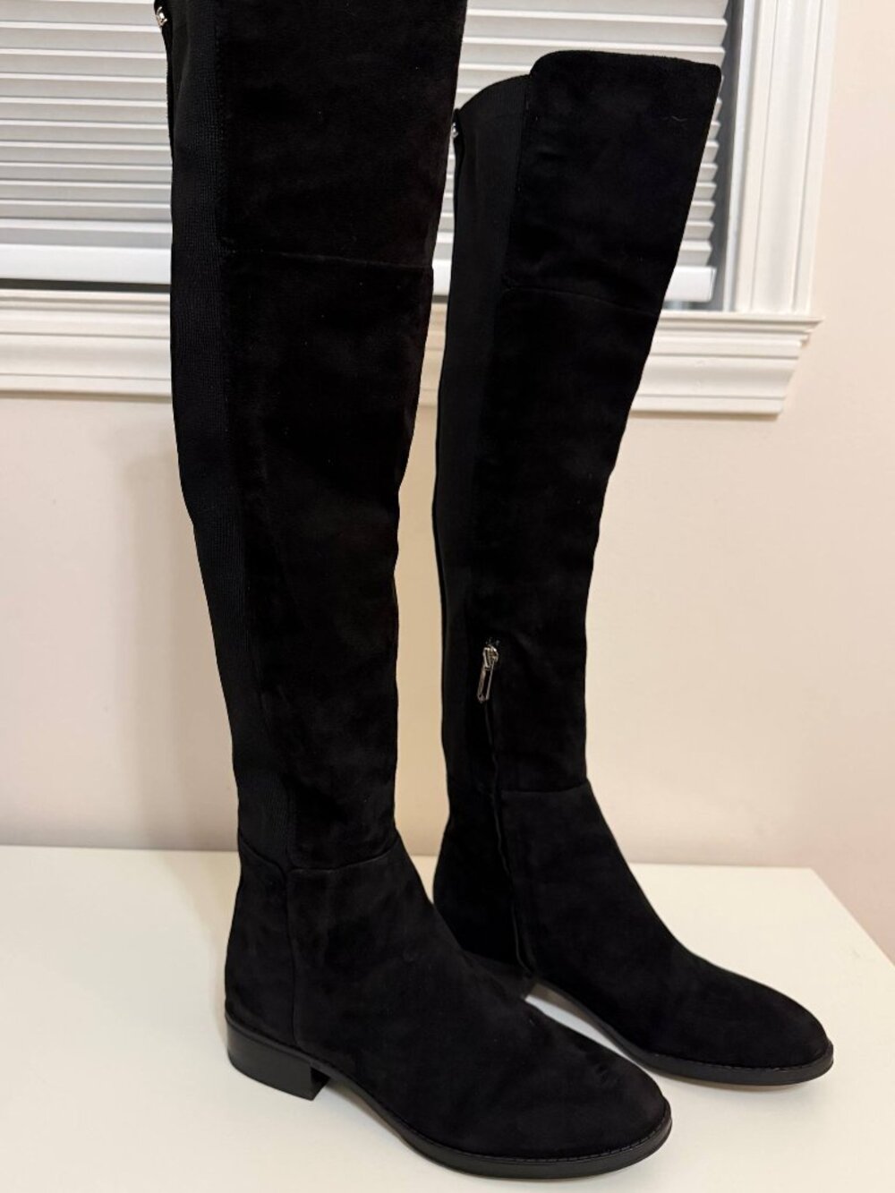 Sam Edelman - Over-the-Knee Black Suede Boots - Size 7 - 7.5